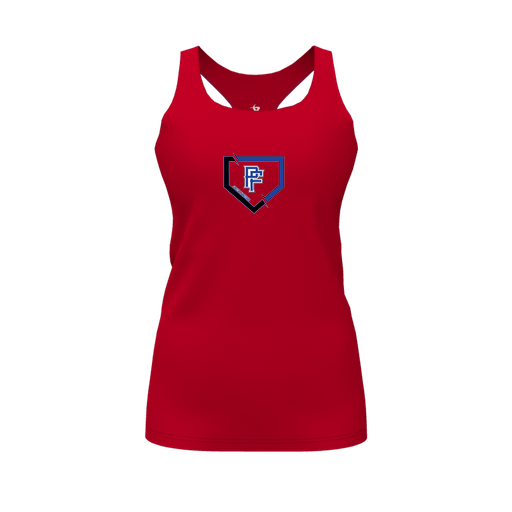 [FT0TRBRD-FYS-LOGO1] Decker Racerback Tank Top (Female Youth S, Red, Logo 1)