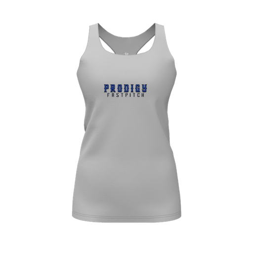 [FT0TRBGY-FYS-LOGO2] Decker Racerback Tank Top (Female Youth S, Gray, Logo 2)