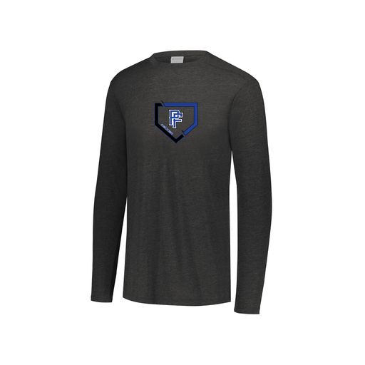[FTLCUBBK-YS-LOGO1] Decker Youth Tri-Blend T-Shirt - Long Sleeve (Youth S, Black, Logo 1)