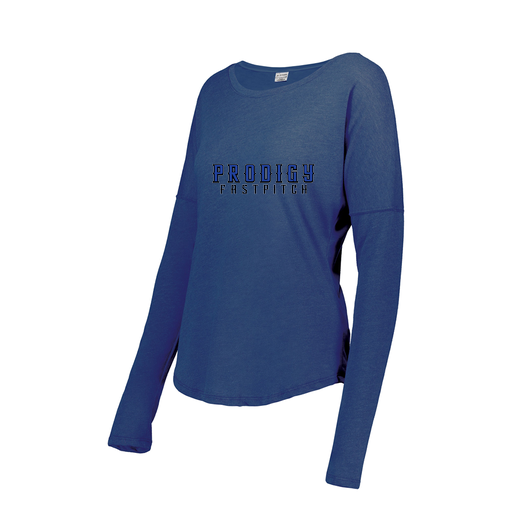 [FTLCUBRY-FAS-LOGO2] Decker Women's Tri-Blend T-Shirt - Long Sleeve (Female Adult S, Royal, Logo 2)