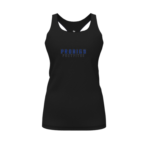 [CUS-DFW-RCBK-PER-BLK-FYS-LOGO2] Racerback Tank Top (Female Youth S, Black, Logo 2)