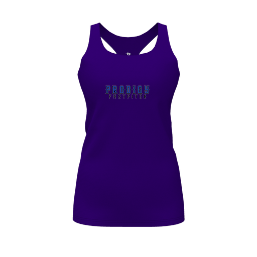 [CUS-DFW-RCBK-PER-PUR-FYS-LOGO2] Racerback Tank Top (Female Youth S, Purple, Logo 2)