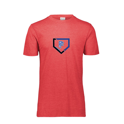 [FTSCUBRD-YS-LOGO1] Decker Youth Tri-Blend T-Shirt - Short Sleeve (Youth S, Red, Logo 1)