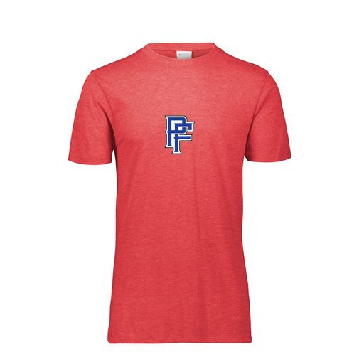 [FTSCUBRD-YS-LOGO3] Decker Youth Tri-Blend T-Shirt - Short Sleeve (Youth S, Red, Logo 3)