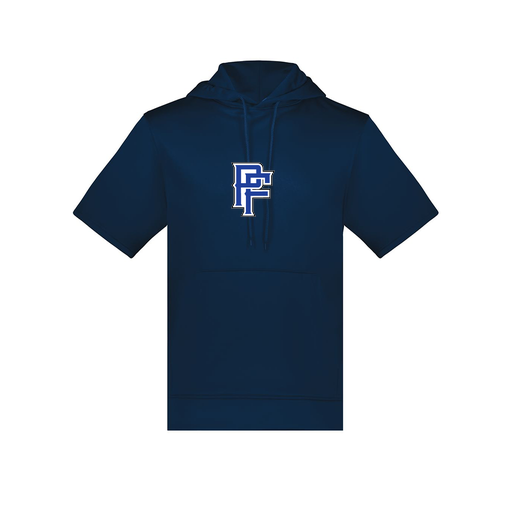 [6871.065.S-LOGO3] Men's Dri Fit Short Sleeve Hoodie (Adult S, Navy, Logo 3)