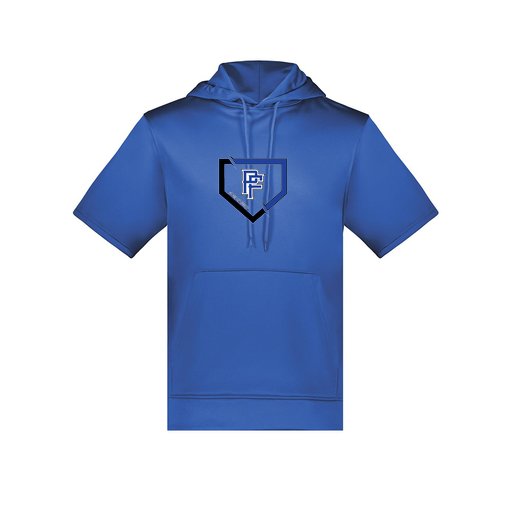 [6871.060.S-LOGO1] Men's Dri Fit Short Sleeve Hoodie (Adult S, Royal, Logo 1)