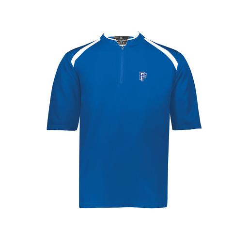 [229581-AS-RYL-LOGO3] Men's Dugout Short Sleeve Pullover (Adult S, Royal, Logo 3)