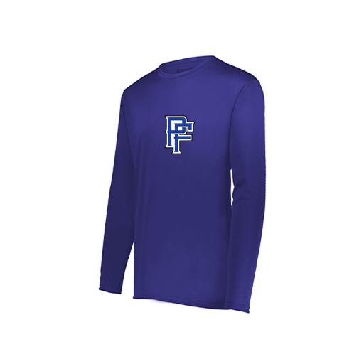 [222822.747.XS-LOGO3] Men's LS Smooth Sport Shirt (Adult XS, Purple, Logo 3)