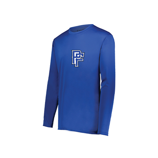 [222822.060.XS-LOGO3] Men's LS Smooth Sport Shirt (Adult XS, Royal, Logo 3)