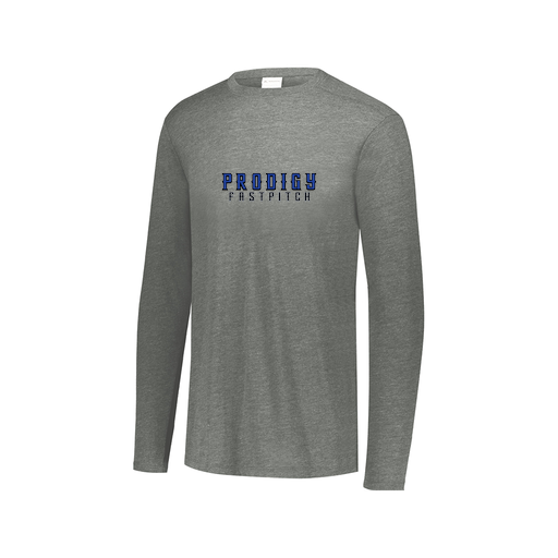 [FTLCUBGY-AXS-LOGO2] Decker Men's Tri-Blend T-Shirt - Long Sleeve (Adult XS, Gray, Logo 2)