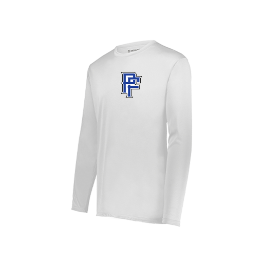 [222823.005.S-LOGO3] Youth LS Smooth Sport Shirt (Youth S, White, Logo 3)