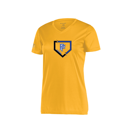 [222820.023.S-LOGO1] Ladies Movement Dri Fit Shirt (Female Adult S, Athletic Gold, Logo 1)