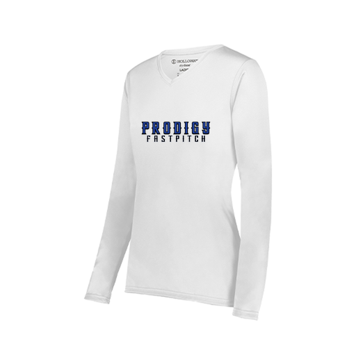 [222824.005.S-LOGO2] Ladies LS Smooth Sport Shirt (Female Adult S, White, Logo 2)